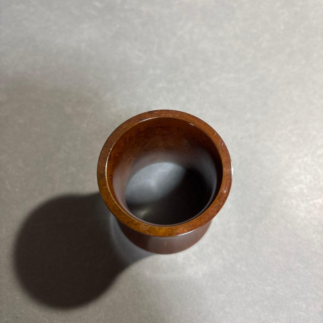 茶道具　人間国宝　角谷一圭　唐銅　松葉　蓋置　共箱