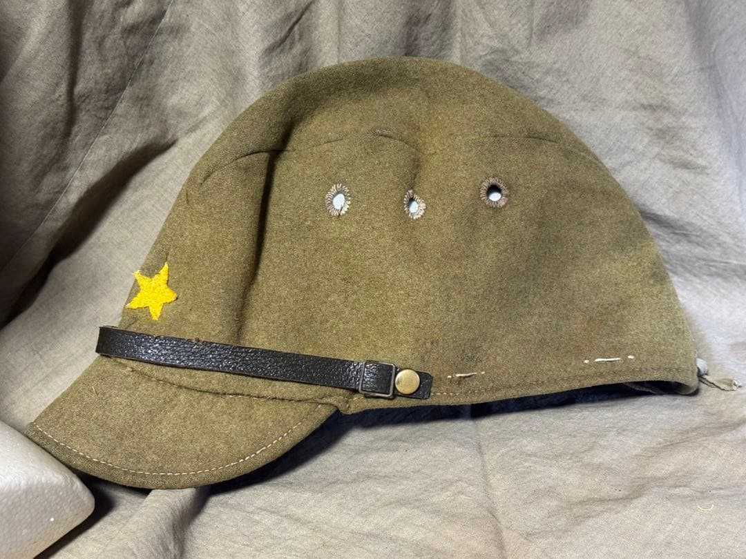 実物　日本軍日本陸軍　下士官兵　略帽/戦帽/戦闘帽(昭和13〜15年製　中號)