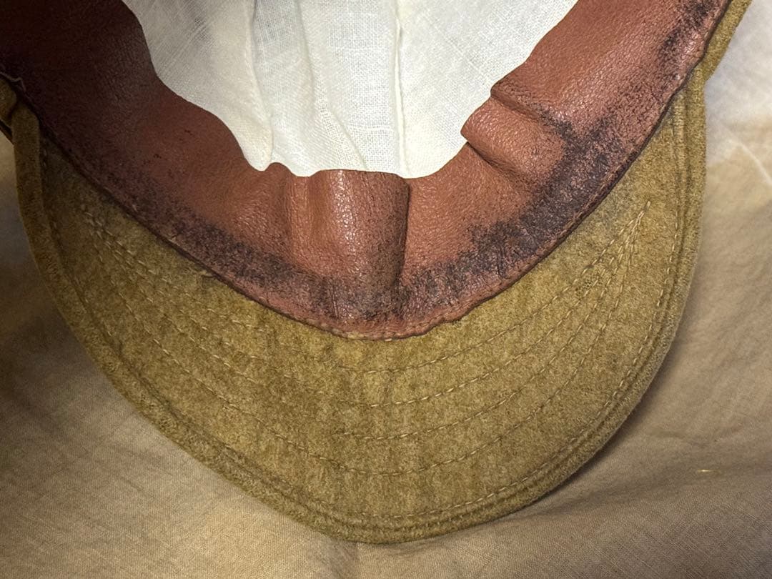 実物　日本軍日本陸軍　下士官兵　略帽/戦帽/戦闘帽(昭和13〜15年製　中號)