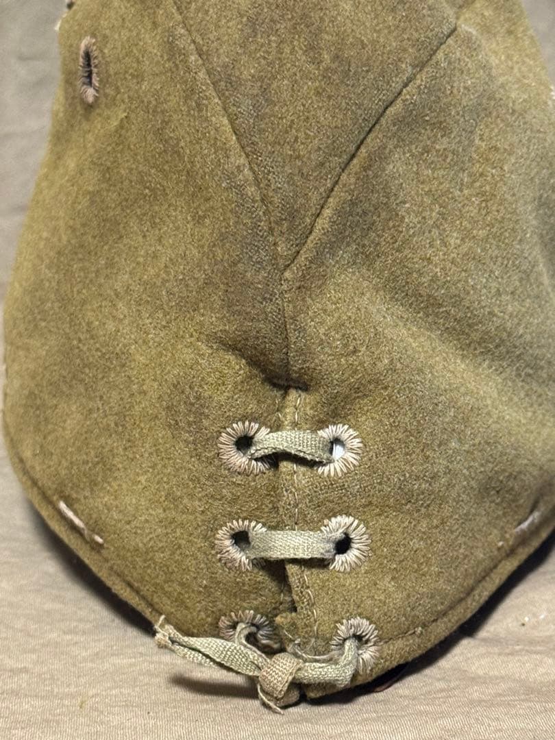 実物　日本軍日本陸軍　下士官兵　略帽/戦帽/戦闘帽(昭和13〜15年製　中號)
