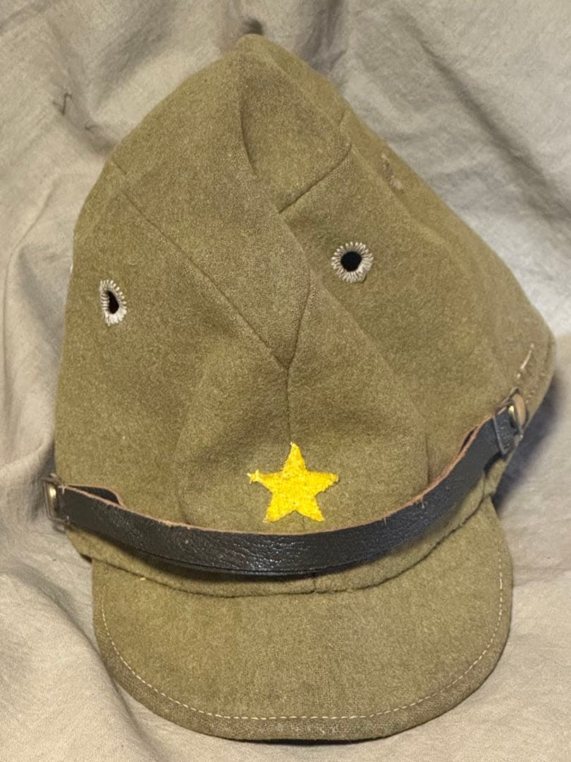実物　日本軍日本陸軍　下士官兵　略帽/戦帽/戦闘帽(昭和13〜15年製　中號)