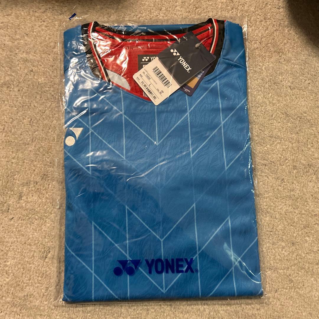 【激レア・新品】ヨネックス yonex　日本代表モデル　青 ゲームシャツ L