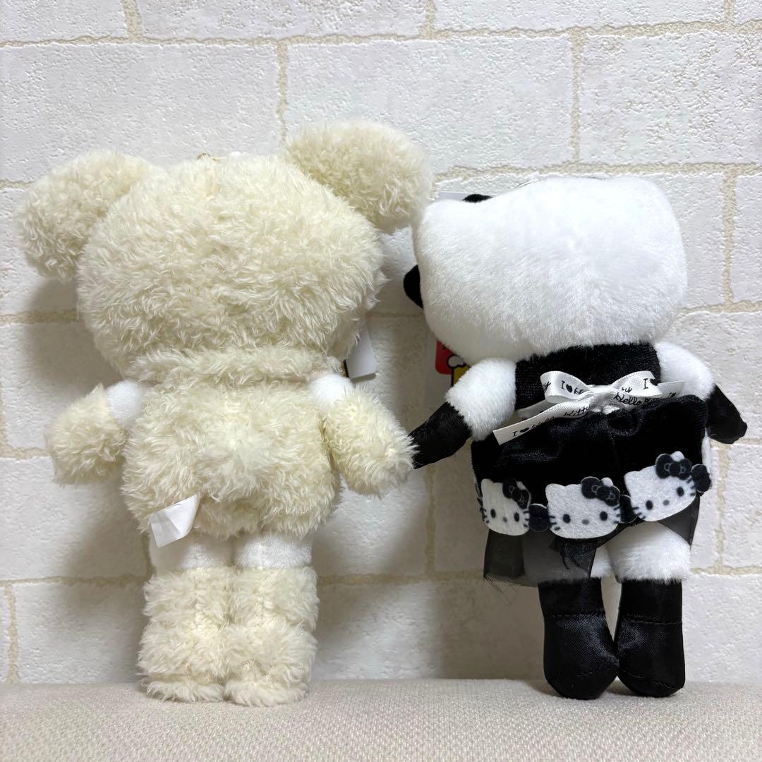 京都限定❗️ ハローキティー展　白うさぎ　モノトーンドレス　キーホルダー