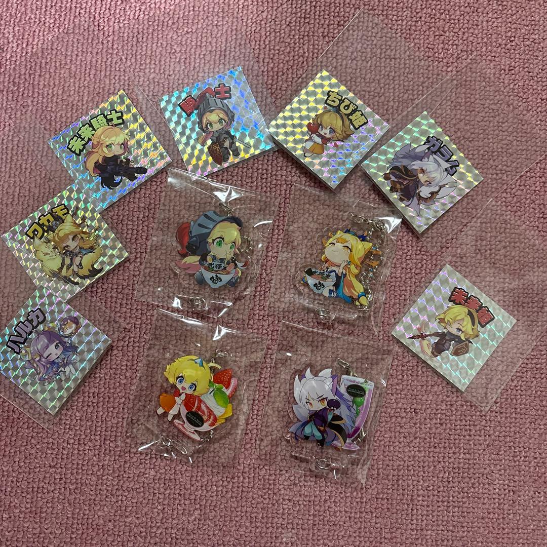 ガーディアンテイルズ　コラボグッズ　アクリルキーホルダー　シール　ガデテル