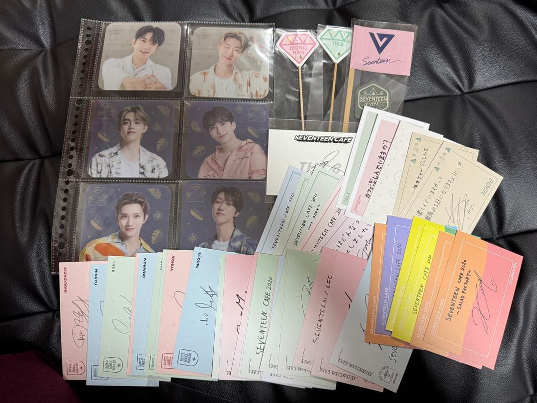 SEVENTEEN　カフェ　コースター　メッセージカード　セット