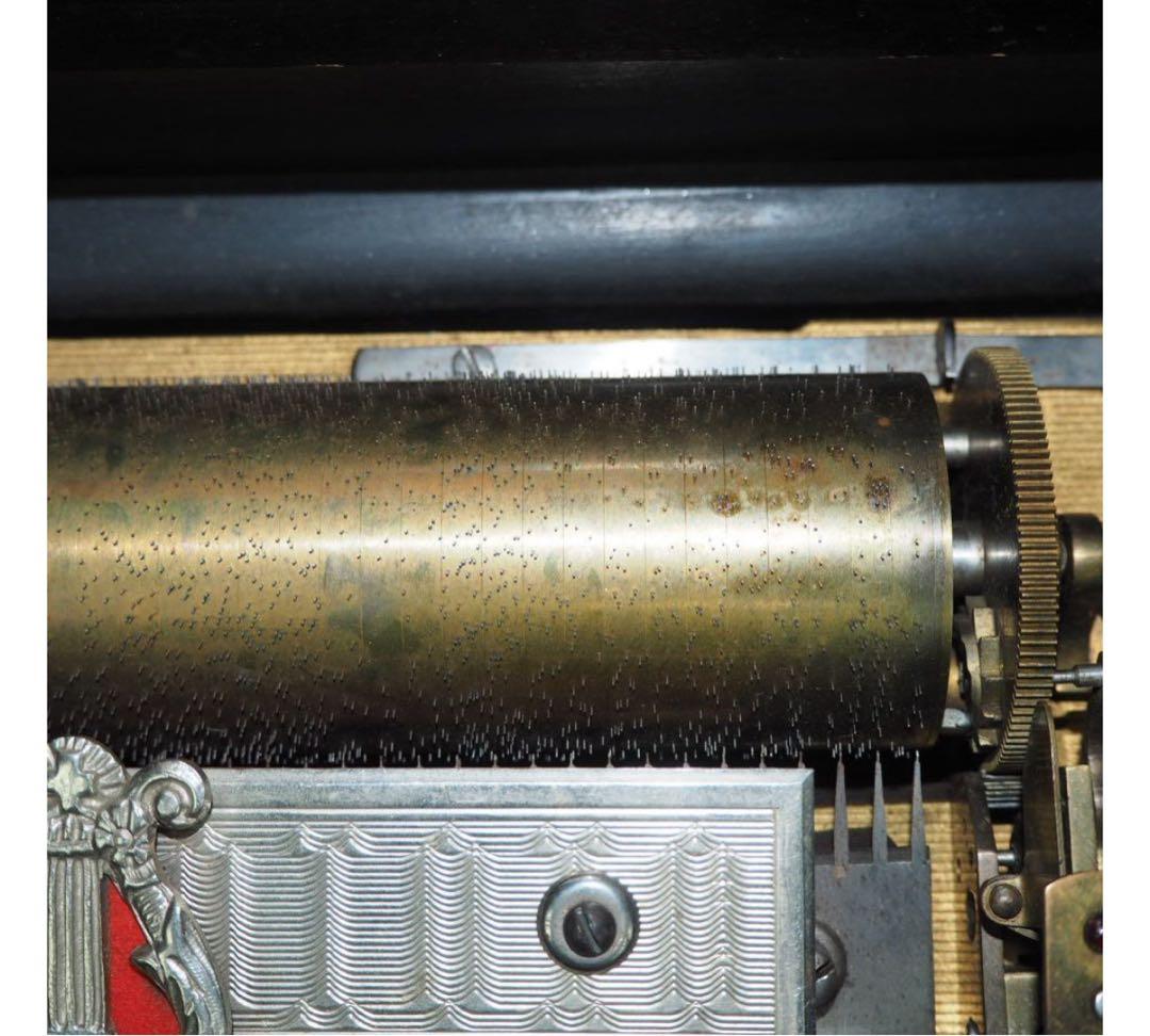 送料無料博物館級19世紀半ば頃スイス製オルゴール　稼働品幅48ｃｍ重8.3ｋｇ★