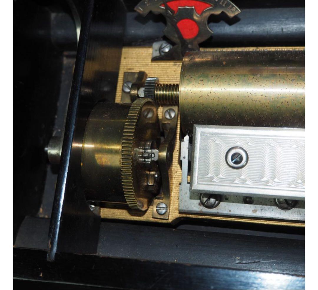 送料無料博物館級19世紀半ば頃スイス製オルゴール　稼働品幅48ｃｍ重8.3ｋｇ★