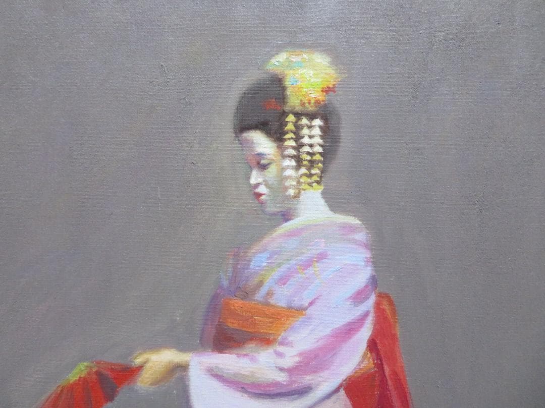 全和鳳　「舞」　油彩　F10号　韓国油彩画巨匠 　全和鳳美術館　師:須田国太郎