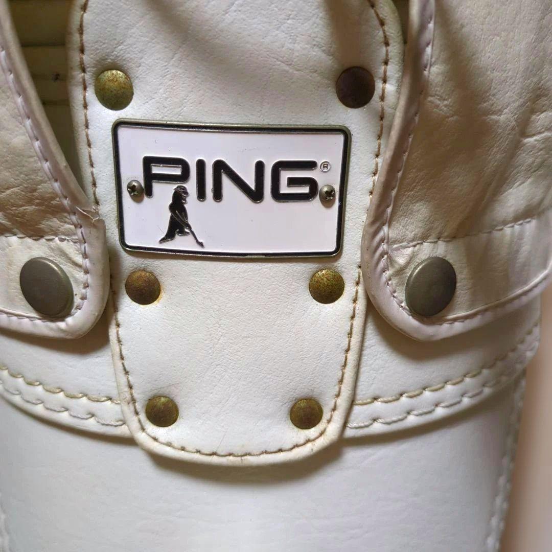 入手困難‼️希少品‼️ 　PING ヴィンテージ キャディバッグ ホワイト