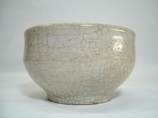 茶碗■金海手茶碗 石碗 お茶道具 抹茶碗 骨董品 貫入 時代物 箱■