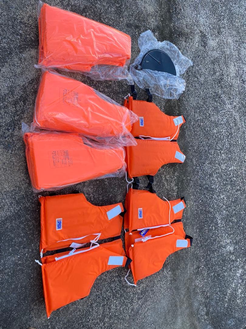 ライフジャケット　桜マーク　小型船舶用 救命胴衣　セット　6着　船舶検査対応‼️
