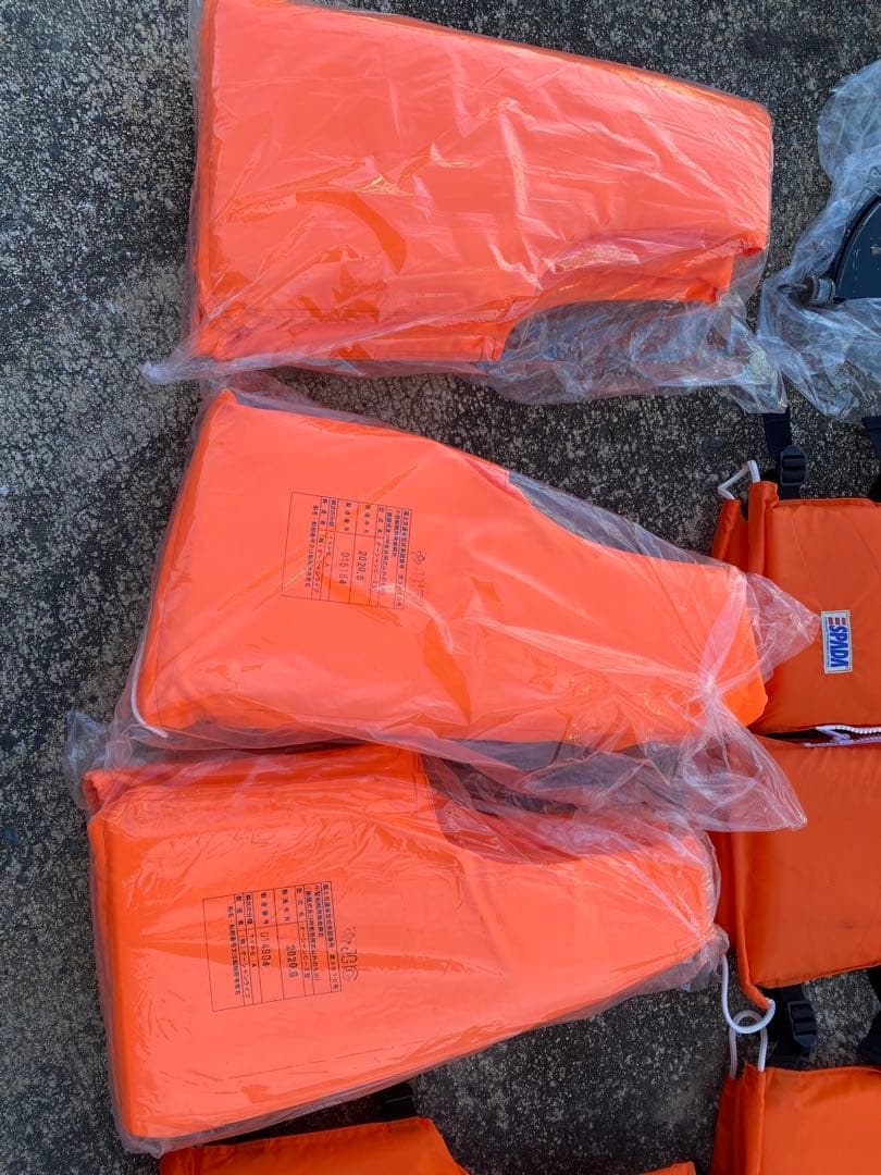 ライフジャケット　桜マーク　小型船舶用 救命胴衣　セット　6着　船舶検査対応‼️