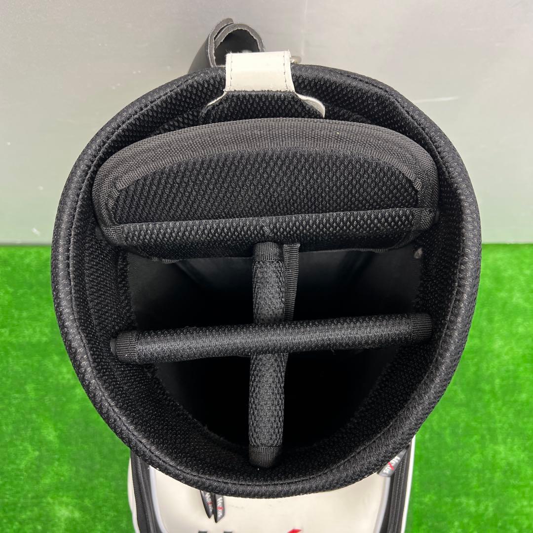 HEXUS ポーチ付き　ゴルフバック　ヘクサス　ホワイト　メンズ　9インチ