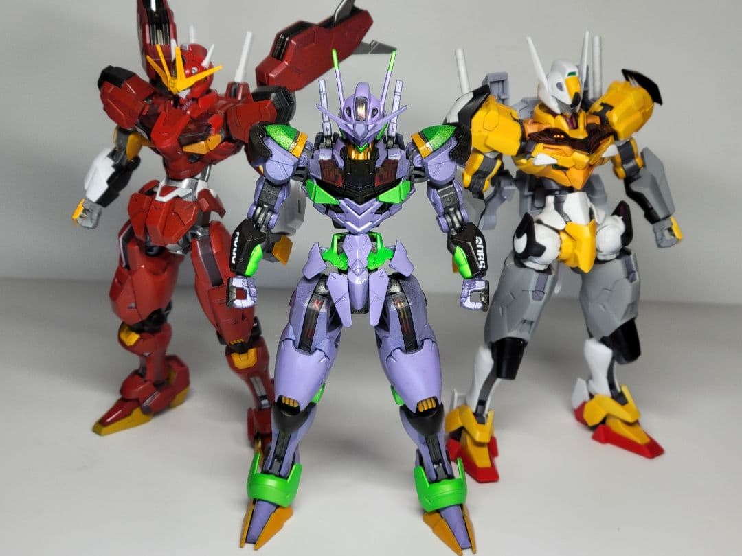 ガンプラ　HG　3体セット(ルブリス、改修型、エアリアル)塗装完成品