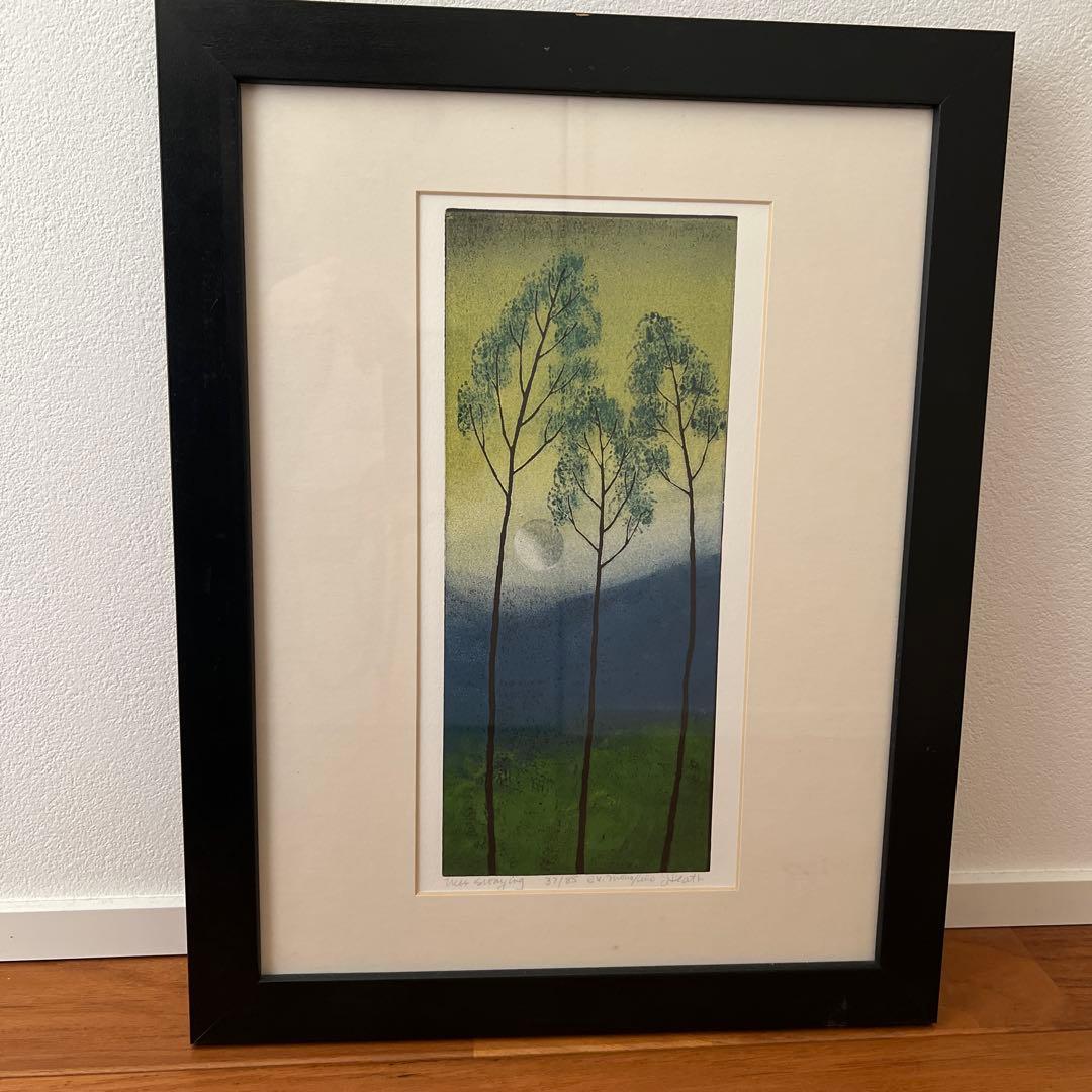 アメリカ東海岸で購入＊JAN HEATHの自然をモチーフにしたアート＊2点