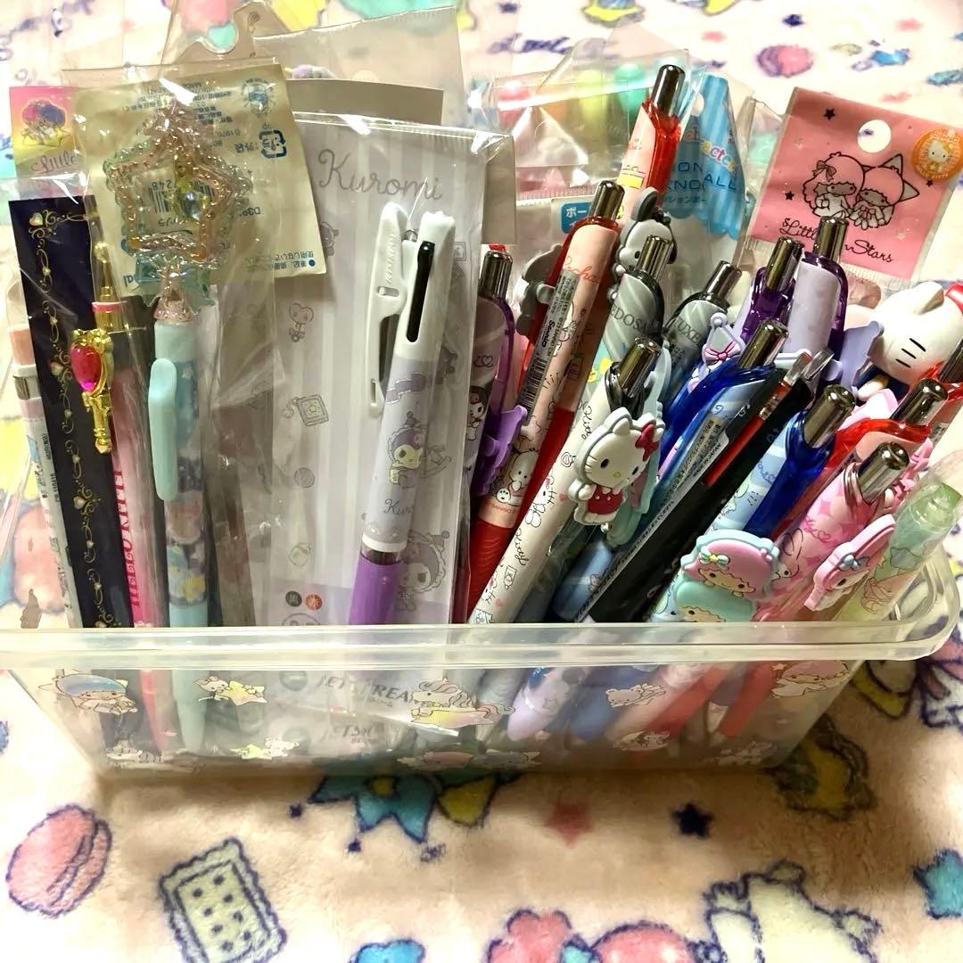 サンリオ ボールペン シャーペン 約67本 ★キキララ多め 収納ケース レアあり