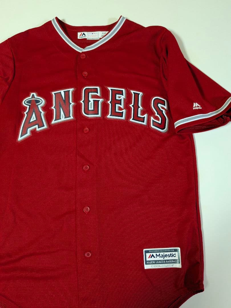 ②USA製 マジェスティック　エンゼルス 大谷翔平 ユニフォーム　Ｍ レッド
