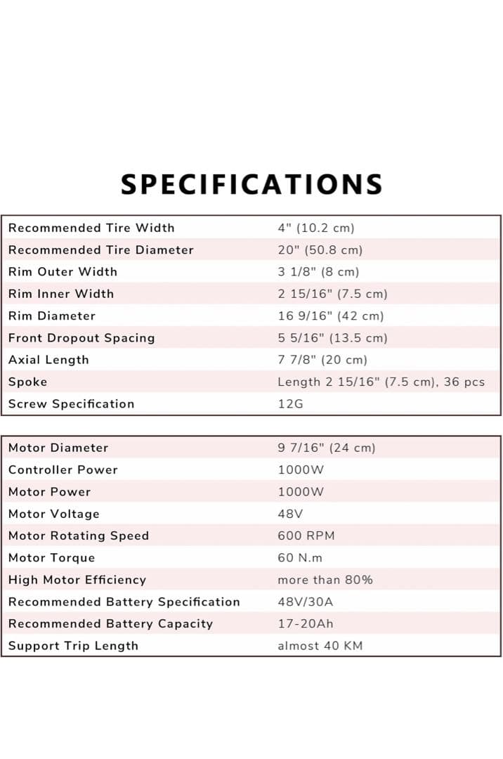 Ebike48v1000wフロントモーターキットコントローラーセット135mm用