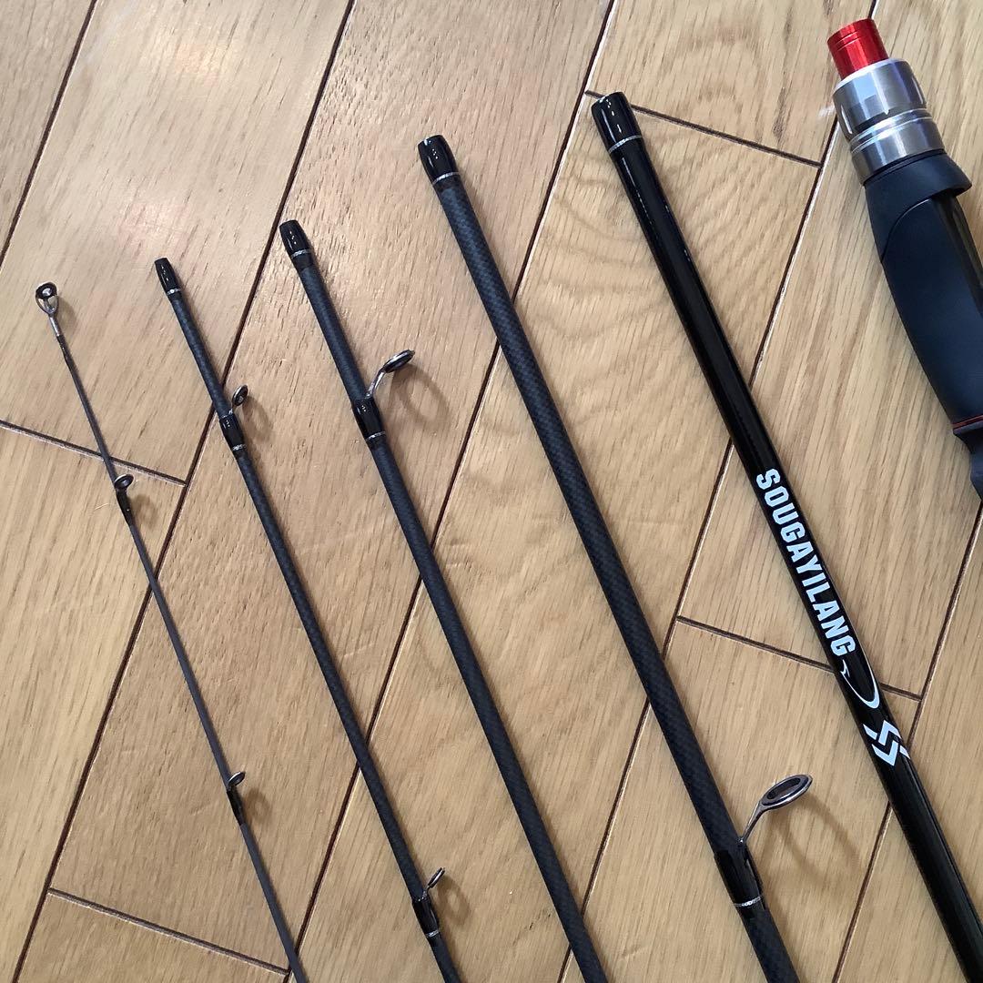 超コンパクト　2.1mベイト&スピニングロッド　モバイルロッド　パックロッド