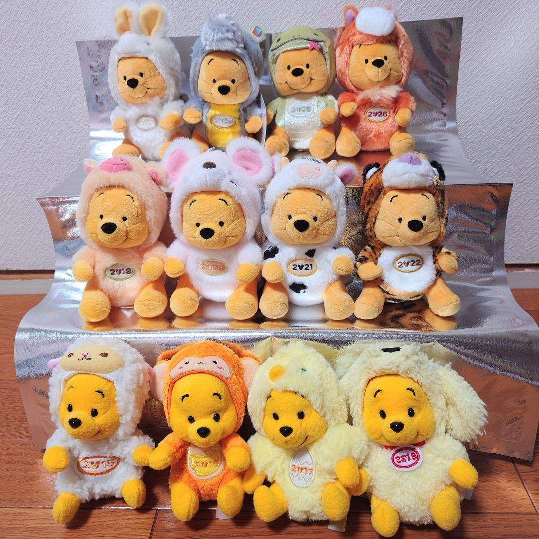 プーさん　干支ぬいぐるみバッジ　１２種類　ＴＤＲ