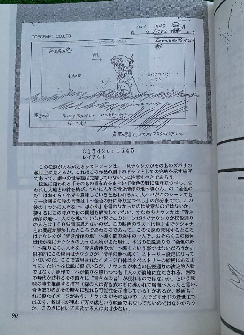 【激レア】当時品　風の谷のナウシカ　原画集1 同人誌　30年前