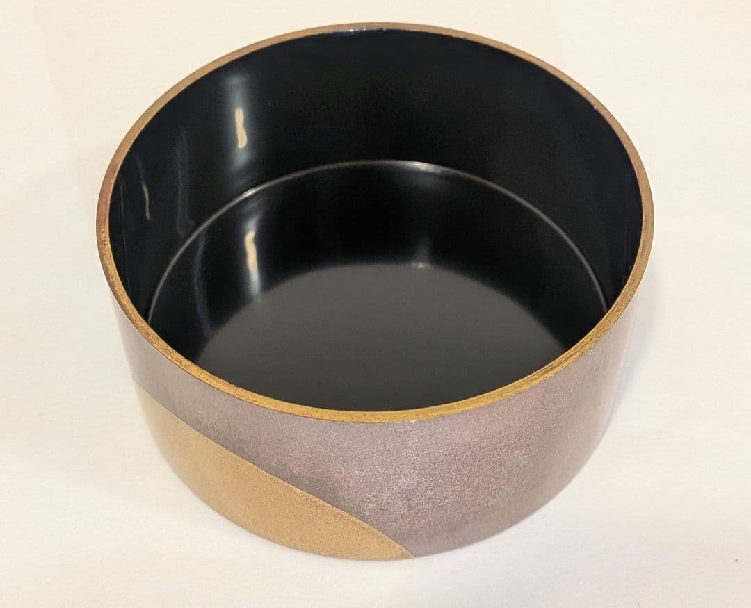 『銀粉溜二季鳥蒔絵』中次　宗廣作　茶道具　道場宗廣　茶器　棗　鴈鳥　満月