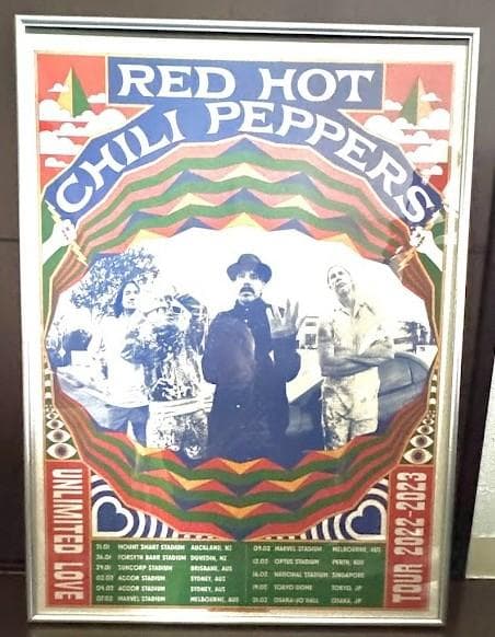 レッド・ホット・チリ・ペッパーズ リトグラフ ツアーグッズ ポスター 2023