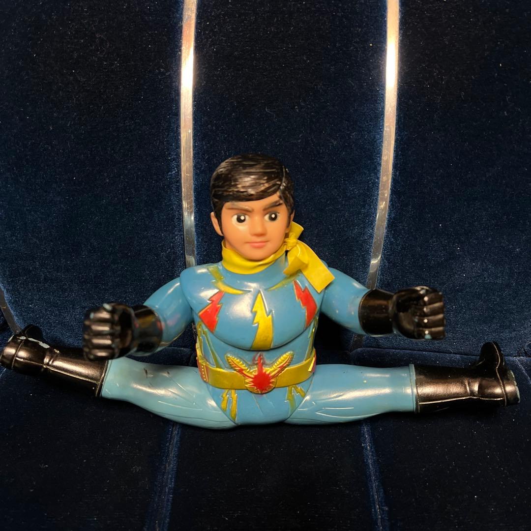 昭和レトロ ポピー イナズマン ソフビ 面無し 石森プロ 当時物 戦隊モノ