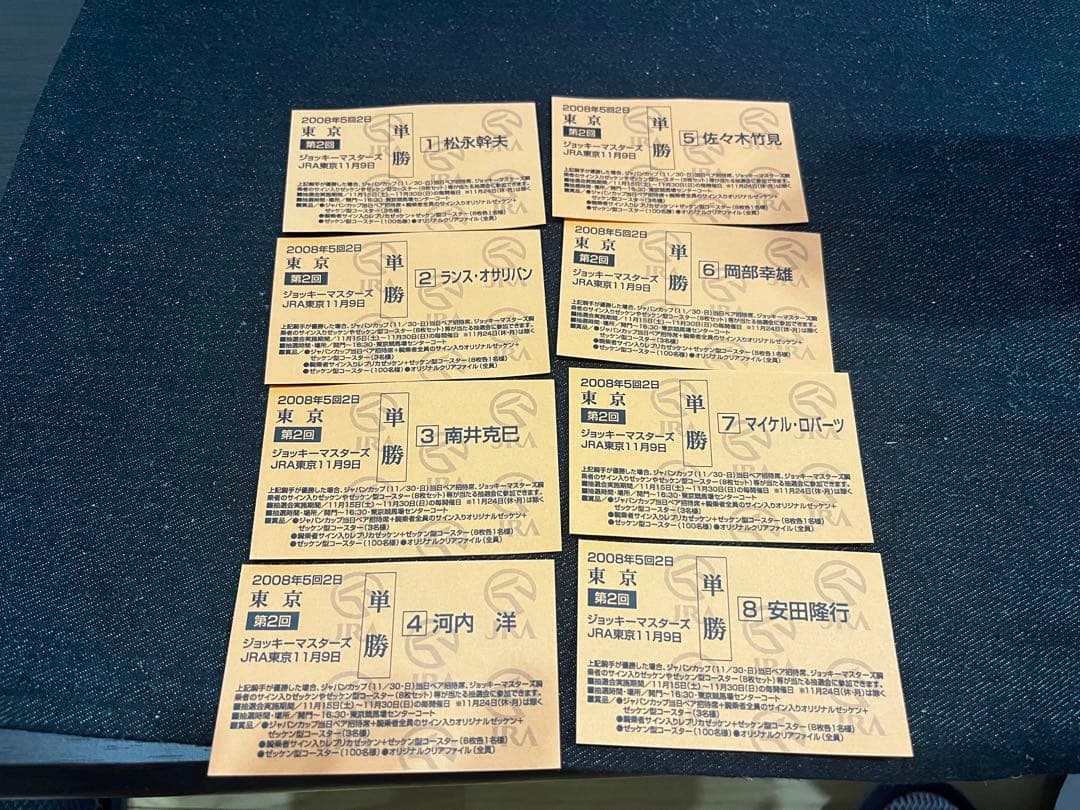 JRA 第2回ジョッキーマスターズ 記念オッズカード 特別限定セット