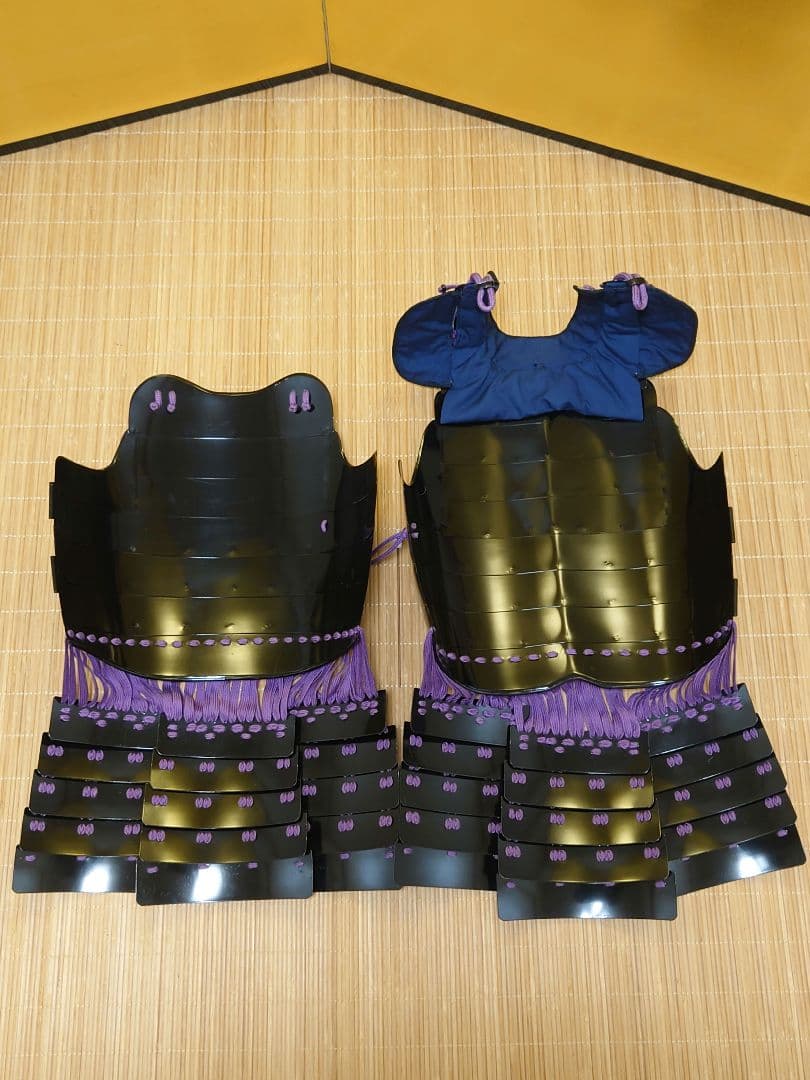 ★全国送料無料☆紫糸威雲龍二枚胴具足☆等身大鎧一領☆甲冑★