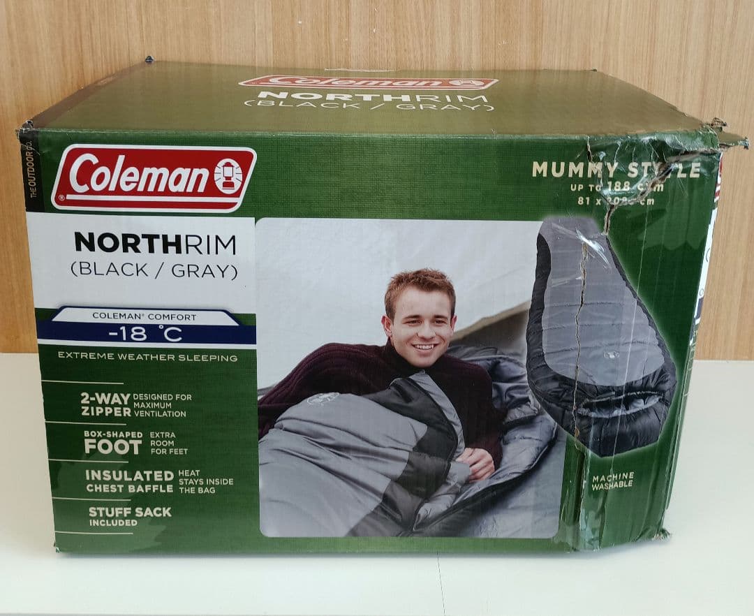 Coleman NORTHRIM 寝袋 ブラック/グレー