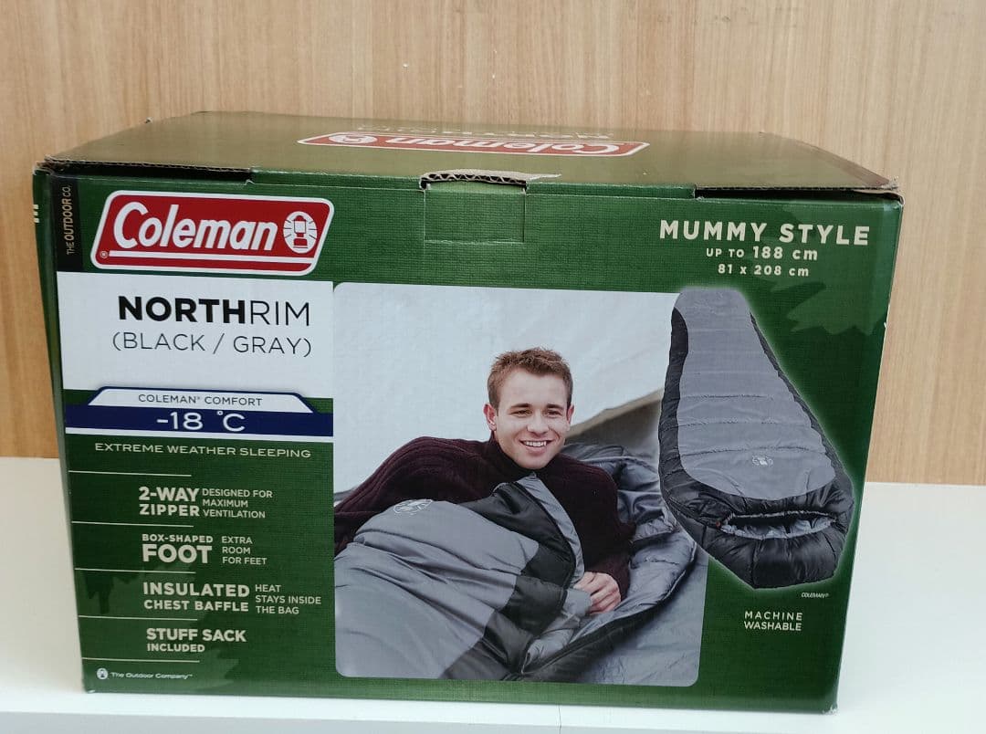 Coleman NORTHRIM 寝袋 ブラック/グレー