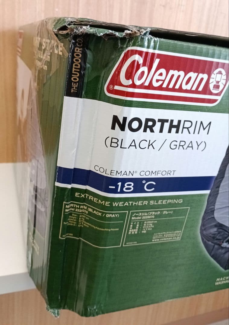 Coleman NORTHRIM 寝袋 ブラック/グレー