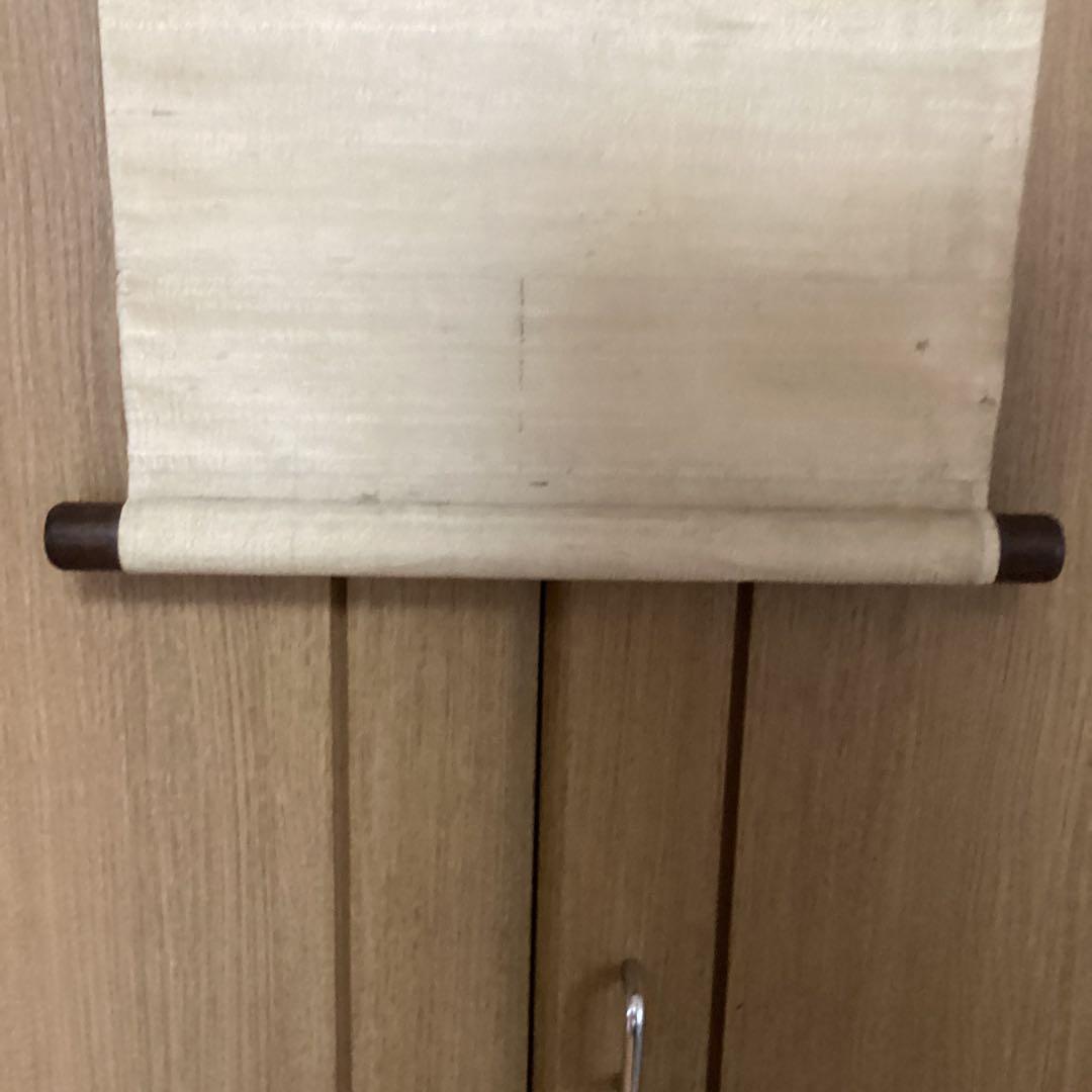 葛飾北斎　　浮世絵　【彩色木版刷り　砧打ち図】　絹本　掛け軸　桐箱