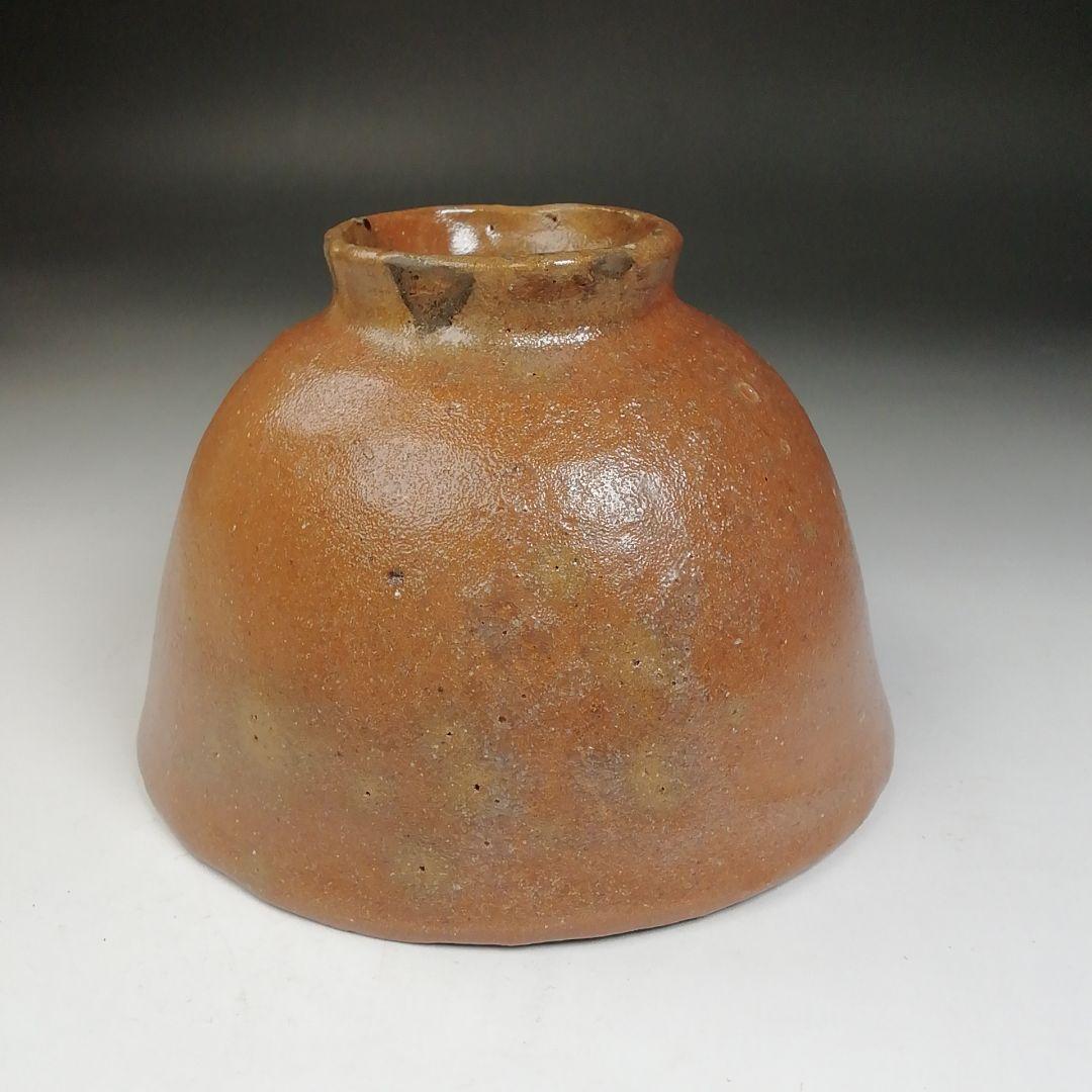 Ｗ５９　茶碗　『加賀楽　赤茶碗』『夢香山々荘　岩田正比古 作』　共箱　茶道具