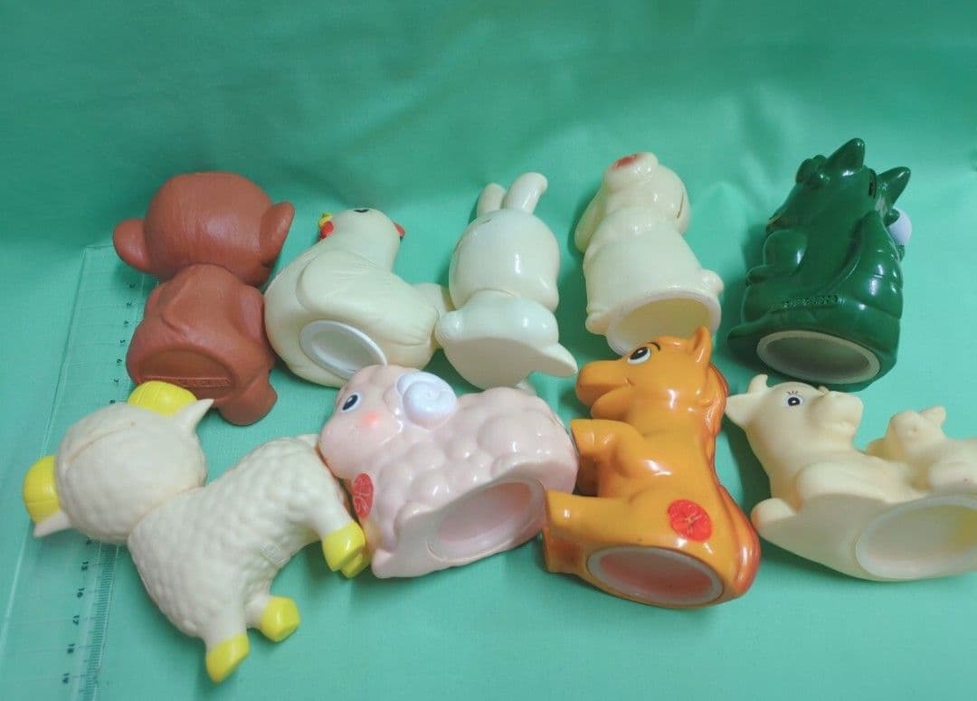当時物 ソフビ フィギュア　大量 貯金箱 動物　レトロアニマル　昭和レトロ