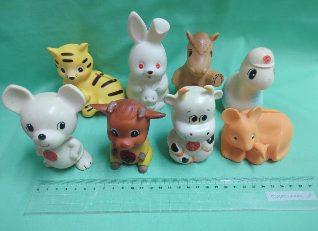 当時物 ソフビ フィギュア　大量 貯金箱 動物　レトロアニマル　昭和レトロ