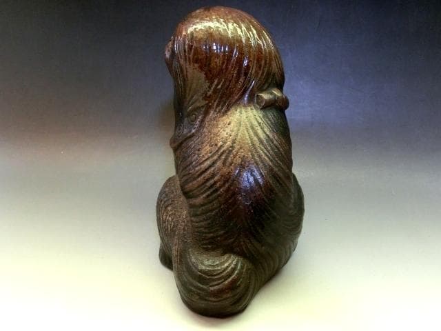 置物■古備前 犬 ちん 江戸時代 オブジェ 戌 古美術 時代物 骨董品■