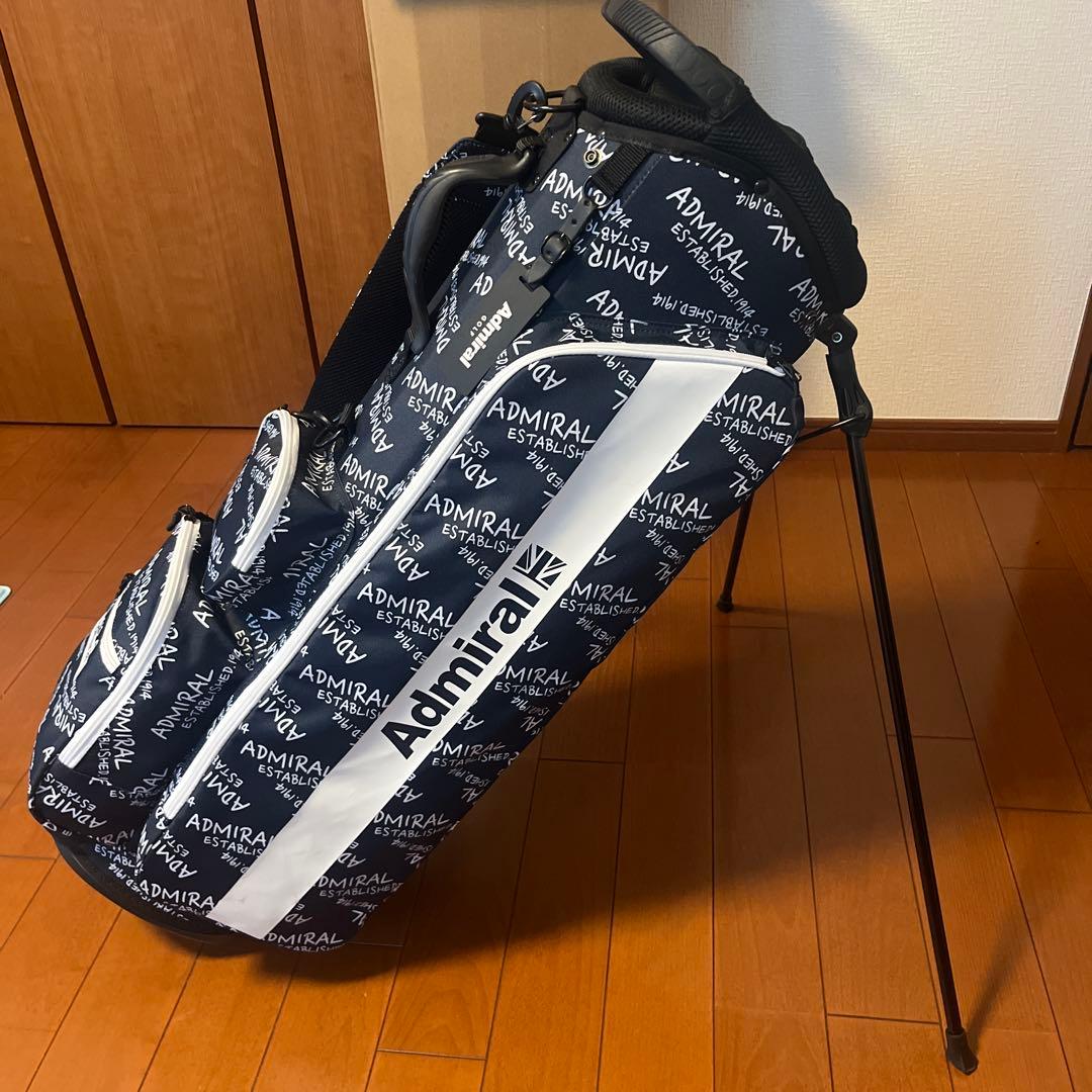 【専用】Admiral ゴルフバッグ スタンド付き ネイビー