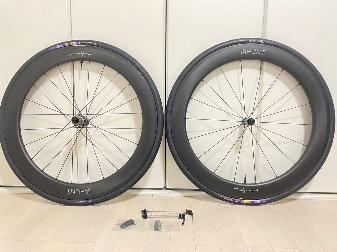 HUNT 62 カーボン Aerodynamicist ホイールセット　タイヤ付