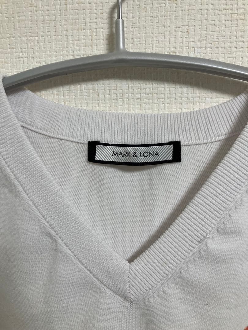 MARK & LONA マーク&ロナ　ニット　セーター　薄手46 M 白