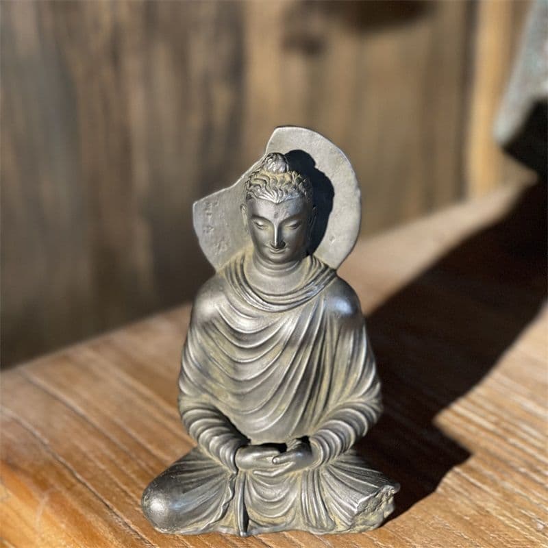 ガンダーラ禅定坐像 彫刻 置物 開運 風水