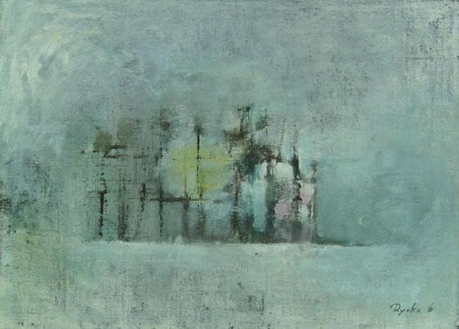 油絵 菅家令子 絵 絵画インテリア F4-272023 風景 雪国のはざ木 新潟