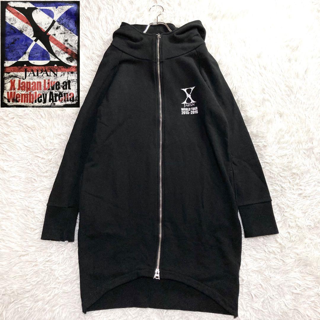 X JAPAN WORLD TOUR 2015 ロング丈 パーカー ユニセックス