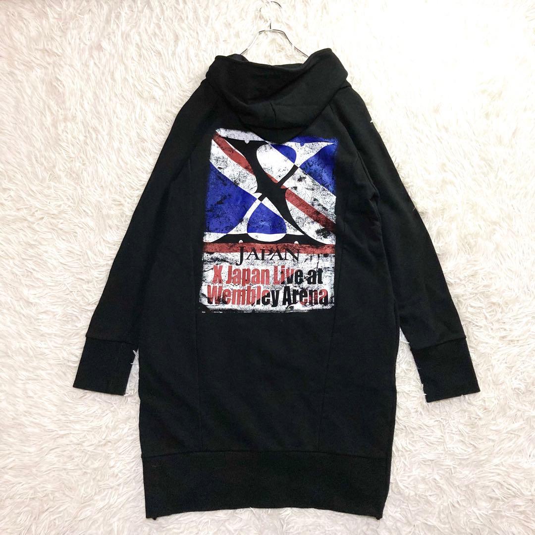 X JAPAN WORLD TOUR 2015 ロング丈 パーカー ユニセックス