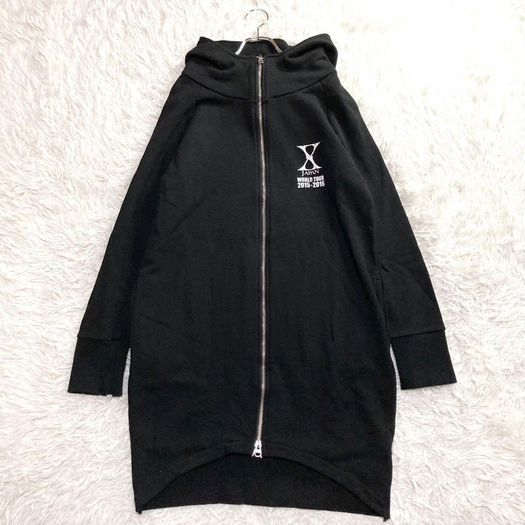 X JAPAN WORLD TOUR 2015 ロング丈 パーカー ユニセックス