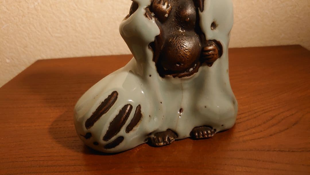 青磁　李朝　だるま　蘇山　諏訪蘇山　蔵出し　アンティーク青磁　１客