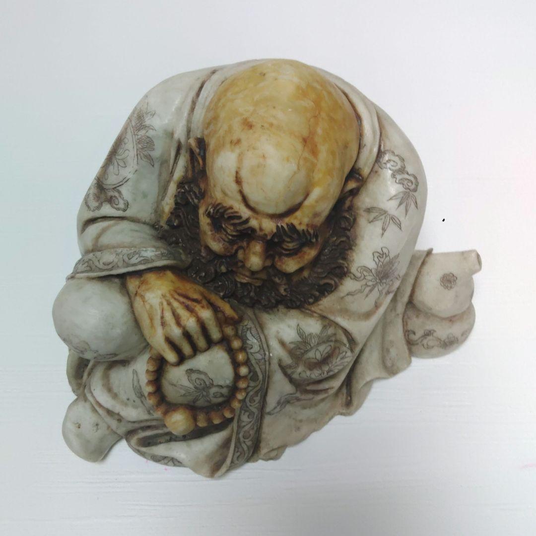 達磨大師　玉製　彫刻　置物　中国？　日本？　ミ10