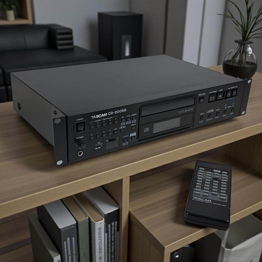 TASCAM CDプレーヤー SDカード/USBメモリー対応 CD-200SB