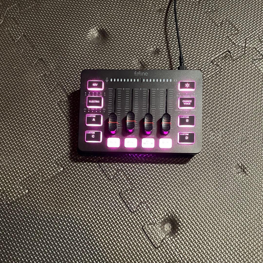 FIFINE ゲーミングオーディオミキサー オーディオPC/PS4/PS5対応